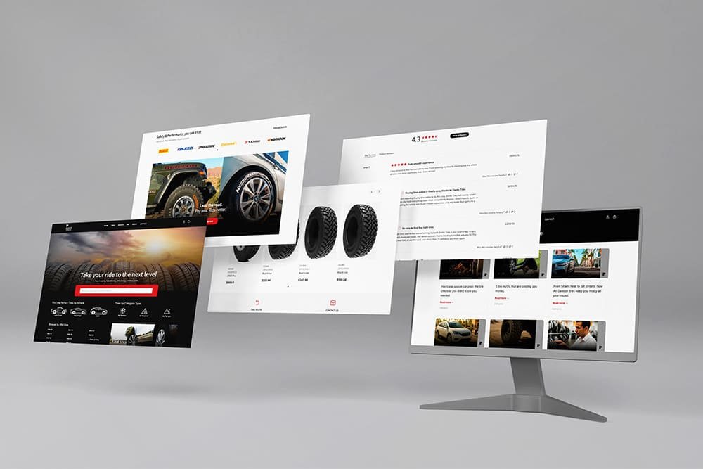 Mockup del sitio web de Dante Ristorante con vista del home y la carta