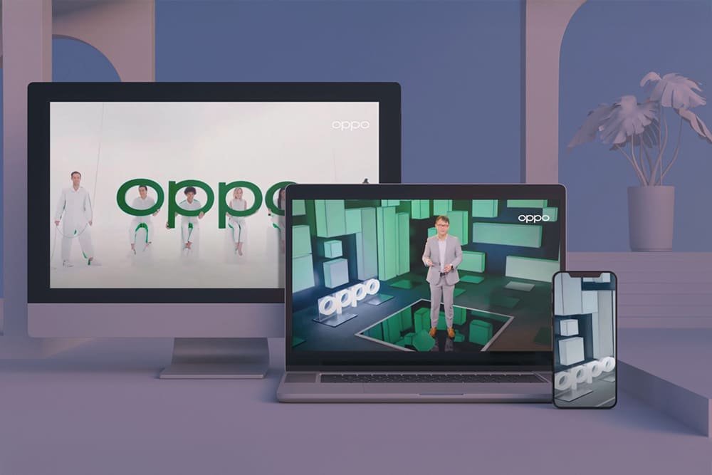 Mockup de la landing de lanzamiento de producto desarrollada para OPPO